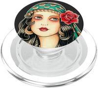 Pretty Girl Gypsy Fortune Teller - Tatuaggio tradizionale Flash PopSockets PopGrip per MagSafe