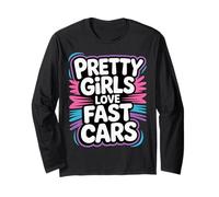 Pretty Girls Love Fast Cars Donne del Pilota da Pilota - Maglia a Manica