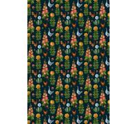 Pretty Goose and Chicken Floral Pattern Hardback Notebook. A5/6"x9"/300 Lined Pages/Hardback. Beautiful Notebook for Her Birthday. Gardening Notebooks for Mum's Birthday. Diaries/ Notebooks/Journals.