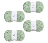 Pretty Jolly 4 gomitoli di filato di pelliccia sintetica super morbido e grosso, soffice, per lavori a maglia e all'uncinetto, filato di poliestere (onde)