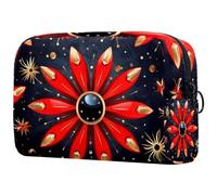 Pretty Ladybug - Trousse per cosmetici a scacchi, morbida e portatile, per viaggi e casa, multicolore 2, 18.5x7.5x13cm/7.3x3x5.1in, Art Deco