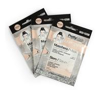 Pretty Line - Bustine Bicomponenti Lightening Treatment SIERO + MASCHERA - Schiarente- Made in Italy (Pack 3 Pezzi - 30 ml)