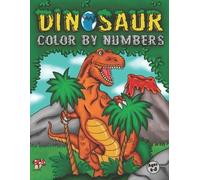 Pretty Lion Press Dinosaur Color By Numbers (Tascabile)