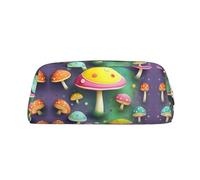Pretty Little Mushrooms - Astuccio in pelle con cerniera, per articoli di cancelleria, cosmetici, adatto per uomini, donne, artisti, casa, ufficio, Fungo Sogno Colorato, Taglia unica, Beauty case