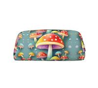 Pretty Little Mushrooms - Astuccio in pelle con cerniera, per articoli di cancelleria, cosmetici, adatto per uomini, donne, artisti, casa, ufficio, Funghi colorati carini, Taglia unica, Beauty case