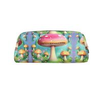 Pretty Little Mushrooms - Astuccio in pelle con cerniera, per articoli di cancelleria, cosmetici, adatto per uomini, donne, artisti, casa, ufficio, Piccoli funghi meravigliosi, Taglia unica, Beauty