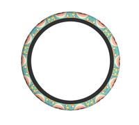 Pretty Little Mushrooms - Coprivolante elastico con stampa di funghi, protegge il volante ed è antiscivolo per auto, camion e furgoni