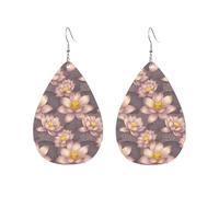 Pretty Lotus Orecchini Da Donna Stampato Orecchini In Pelle Penzolare Accessori Per Tutti I Giorni Donne Festa Della Mamma