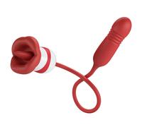 Pretty Love Ashlynn Thrusting & Licking Double Vibrator Red