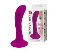 Plug Anale Pretty Love con Ventosa - Dildo Anale Curvato Rosa