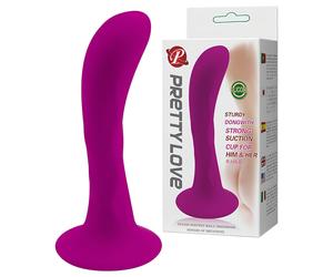 Pretty Love Baile - plug anale curvo con ventosa - silicone rosa