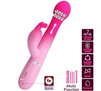 Pretty love - dejon 3 in 1 multifunzione vibratore coniglio rosa