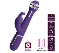Pretty love - dejon vibratore rabbit 3 in 1 multifunzione viola