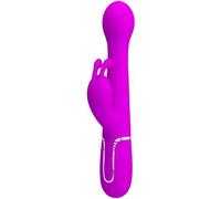 Pretty Love Dejon Twinkled Tenderness 3in1 Thrusting & Rotating Rabbit Vibrator Pink