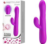 Pretty Love Douglas Vibratore gonfiabile a forma di coniglio Deep Rose Ø 3,7 x 24,9 cm