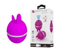 PRETTY LOVE - GEMINI BALL PURPLE ROUND SILICONE VIBRATOR