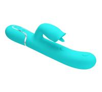 Pretty Love Gigi - Vibratore Rabbit 4 in 1 con Funzione Lingua Verde Acqua