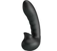 Pretty love - hobgoblin custodia per dita vibrante 12 vibrazioni + stimolatore clitoride nero