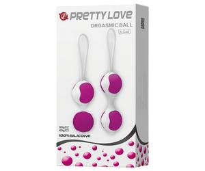 Pretty Love Orgasmic - set di palline vaginali regolabili - bianco/viola