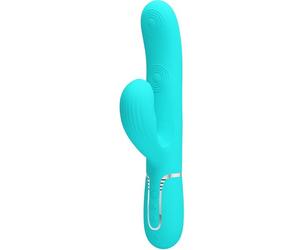 Pretty Love Perlita - Vibratore Rabbit Punto G Multifunzione 3 in 1 Verde