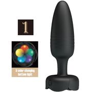 Pretty Love Tarion - Plug Anale Vibrante con Luce Led 12,5 Cm Nero