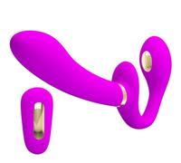 PRETTY LOVE - THUNDERBIRD DOPPIO VIBRATORE CON STRAP-ON E TELECOMANDO VIOLA