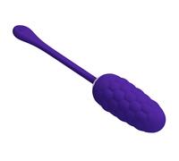 Pretty love - uovo vibrante con texture marina ricaricabile viola