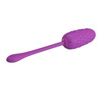 Pretty love - uovo vibrante con texture marina ricaricabile viola