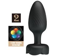 Pretty love - varian plug anale con luce led nero 10,8 cm