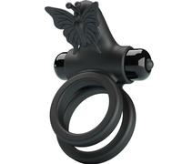 Pretty love - vibratore a doppio anello con stimolatore nero 1 St