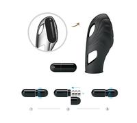 PRETTY LOVE - VIBRATORE DA DITA IN SILICONE LICH NERO