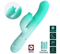 Pretty love - vibratore multifunzione coniglio gigi verde acqua