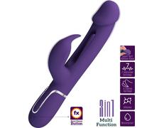 Pretty love - vibratore multifunzione kampas rabbit 3 in 1 con lingua viola