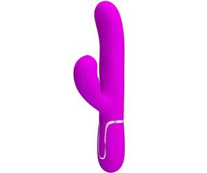 PRETTY LOVE - VIBRATORE MULTIFUNZIONE PERLITA 3 IN 1 G-SPOT VIOLA