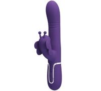 Pretty love - vibratore multifunzione rabbit 4 in 1 farfalla viola