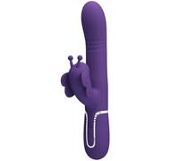 PRETTY LOVE - VIBRATORE MULTIFUNZIONE RABBIT 4 IN 1 FARFALLA VIOLA