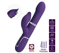 Pretty Love Zalin - Vibratore Rabbit Multifunzione 4 in 1 Viola