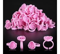 Pretty memory - Confezione da 100 bicchieri di colla per ciglia e extension per ciglia, colore: rosa