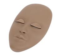 Pretty Memory Testa di Manichino per Ciglia, Testa di Manichino per Ciglia con Palpebre Testa di Manichino in Silicone Pratica per il Trucco e Allenamento per L'estensione delle