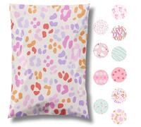 Pretty Package Store 14,5 x 19 - Buste postali in poliestere resistenti, impermeabili, autosigillanti, per piccole imprese e grandi dimensioni, resistenti agli strappi, confezione carina con leopardo