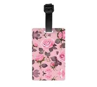 Pretty Pink Roses - Etichetta rimovibile per bagagli, 8,4 x 5,3 cm, per valigette, zaini per bambini, borse sportive e borse da golf