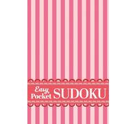 Pretty Pocket Sudoku: Easy Small Travel Size 4x6 Inch Puzzle Book with Solutions and Candy Stripe Aesthetics