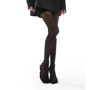 Pretty Polly - Collant neri a rombi glitterati-Nero One Size