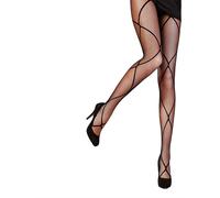 Pretty Polly Diamante Rete Aderenti Taglia Unica Nero - PNAUX6