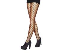 Pretty Polly Jumbo Collant a Rete Nero Taglia Unica - PNAVD8