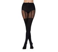 Pretty Polly Suspender Tights Collant, 40 den, Nero Black, Unica (Taglia Produttore: OS) , Donna