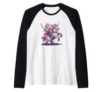 Pretty Unicorn Knight Look per Gli Amanti del Medioevo Maglia con Maniche Raglan
