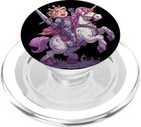 Pretty Unicorn Knight Look per gli amanti del Medioevo PopSockets PopGrip per MagSafe
