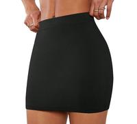 PrettyFashion Donna Sexy Mini Gonna Corta (Nero, 44-46)