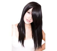 Prettyland - C994 Parrucca 60 cm Capelli Lisci Neri Final Fantasy Rinoa Look Naturale